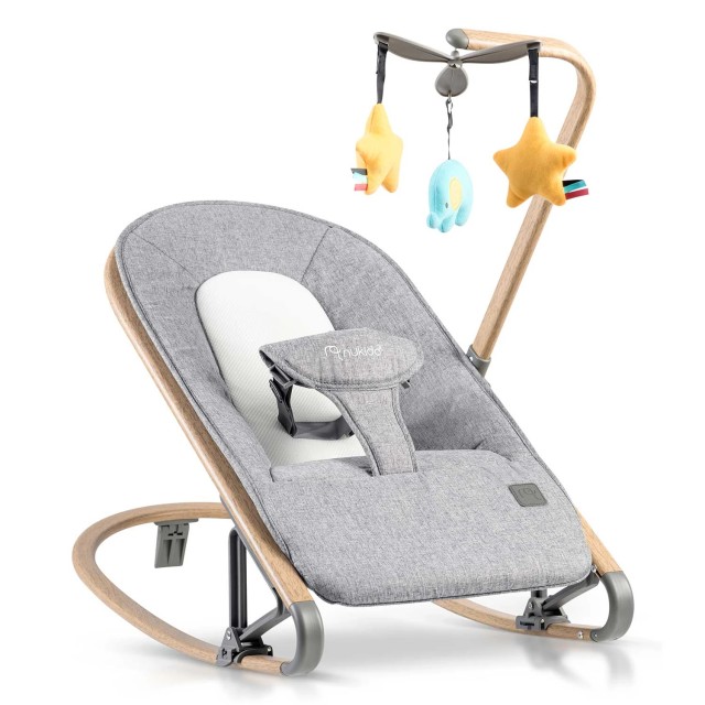 Χειροκίνητο Relax Μωρού 2 σε 1 για Παιδί έως 9kg Γκρι NK-53 Nukido