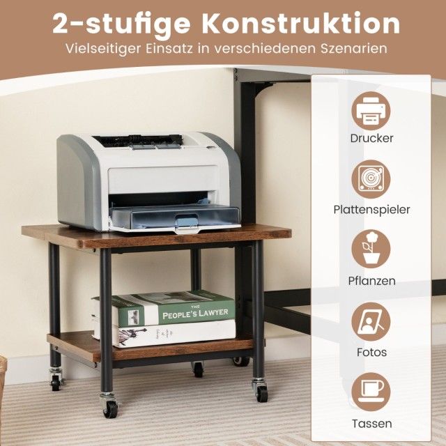 Costway Κινητή Βάση Εκτυπωτή Διπλού Επιπέδου με Πρόσθετο Χώρο Αποθή... Costway Κινητή Βάση Εκτυπωτή Διπλού Επιπέδου με Πρόσθετο Χώρο Αποθή...