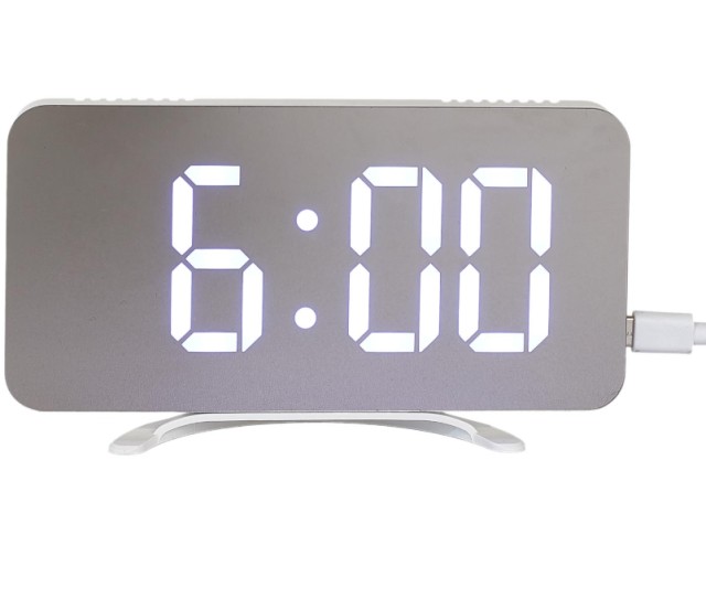 Ρολόι Ξυπνητήρι με Οθόνη LED  καθρέφτη RGB  15,8 x 1,3 x 7,8 cm HT0122 Be Mix