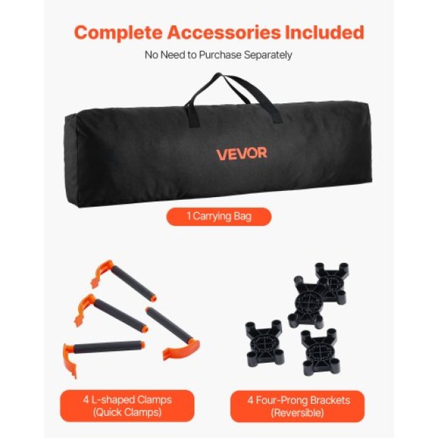 VEVOR Φορητή Πτυσσόμενη Εργαλειοθήκη 2455 x 1260 mm 2724 kg BXSGZTP...
