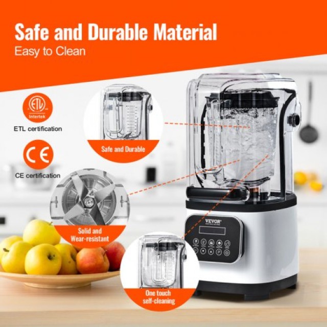 VEVOR Επαγγελματικός Μπλέντερ Πάγκου 68 oz για Smoothies & Shakes T...