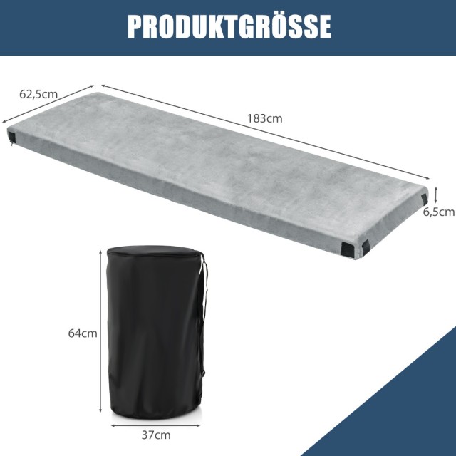 Costway  Άνετο και Πρακτικό Στρώμα Κάμπινγκ με Memory Foam και Αδιά...
