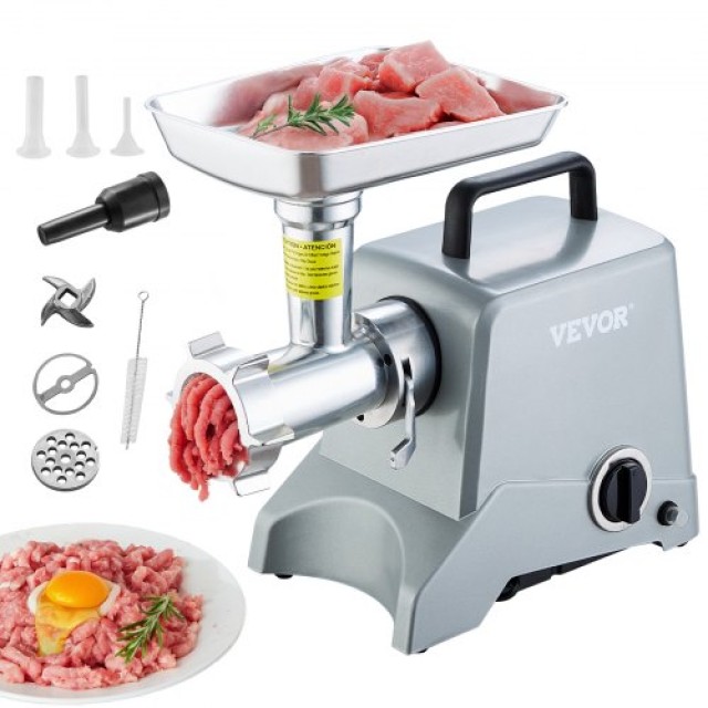 VEVOR Ηλεκτρικός Κρεατομηχανή 575W με Ικανότητα 5 Λίβρες/Λεπτό & Παρασκευαστής Λουκάνικων SYTMDDJRJSYSLBANTV2