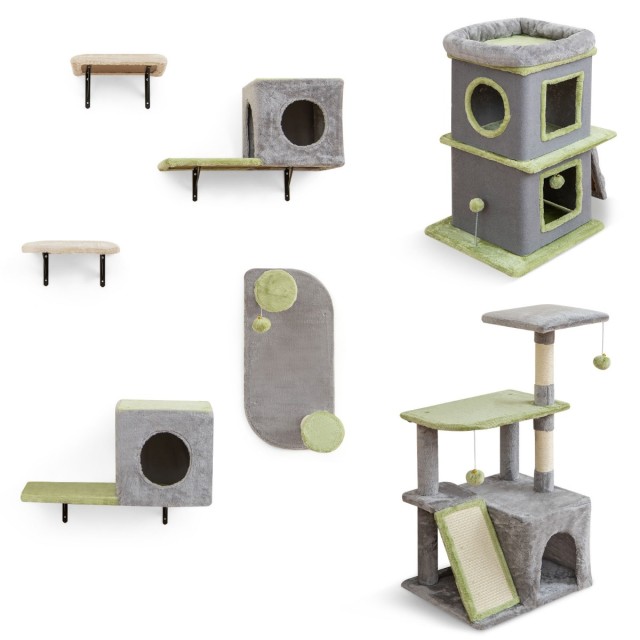 Costway Σετ Επίπλων Γάτας 3-σε-1 Κέντρο Δραστηριοτήτων με Σπίτι και... Costway Σετ Επίπλων Γάτας 3-σε-1 Κέντρο Δραστηριοτήτων με Σπίτι και...