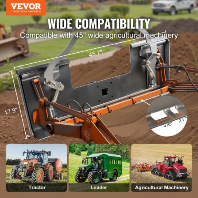 Πλάκα Προσαρμογής VEVOR 3/8 για Skid Steer με Υποδοχή 2.28  HYAZBQKAZBDJM15MVV0