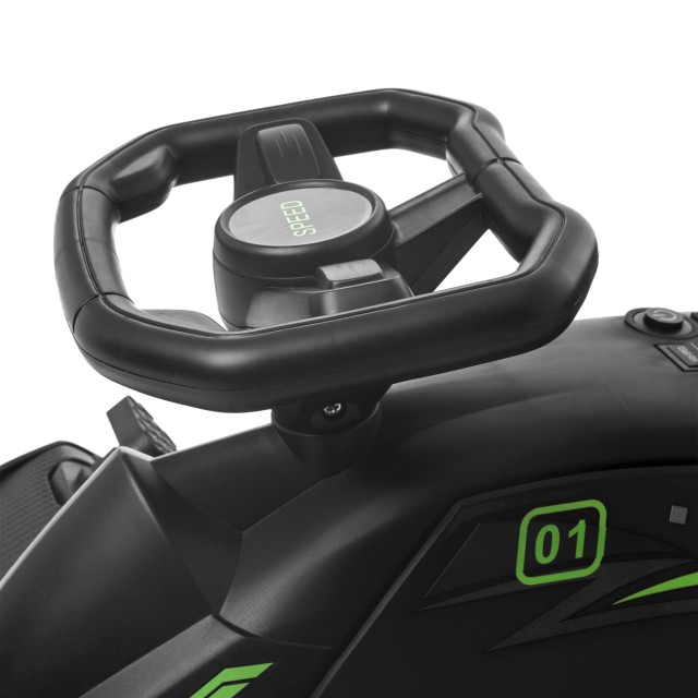 HOMCOM Ηλεκτρικό Go Kart για Παιδιά 8-12 Ετών Ταχύτητα 3-8 χλμ/ώρα για Drifting με Φώτα και Μουσική Μαύρο 370-307V90BK