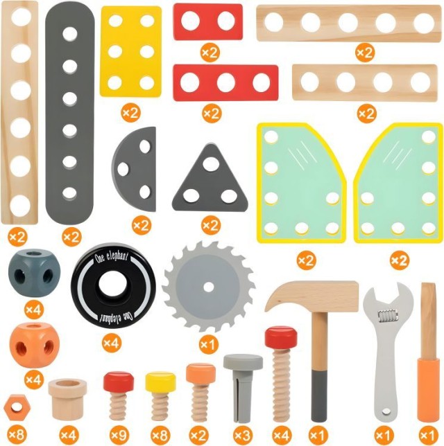 Παιδικός Ξύλινος Πάγκος Εργασίας 67x31,5x35 cm Ecotoys TL812003