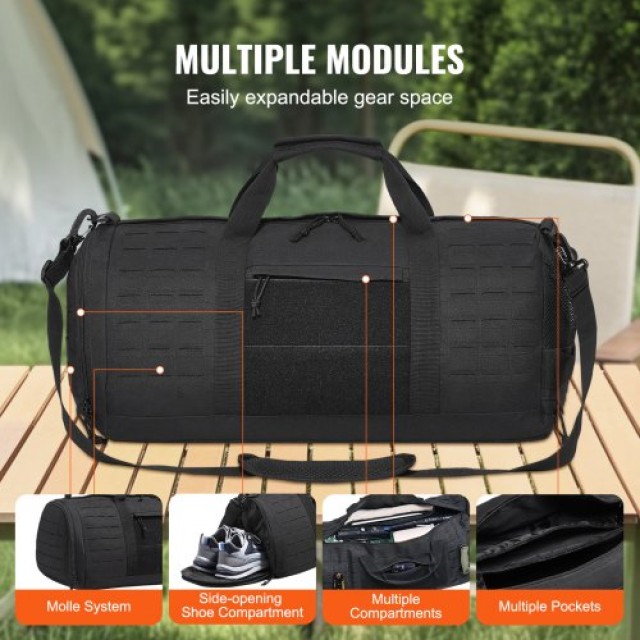 VEVOR  Τακτική Τσάντα Γυμναστηρίου 45L με Σχέδιο Molle & Θήκη Παπουτσιών ZSXLDHS45L00R8KMZV0