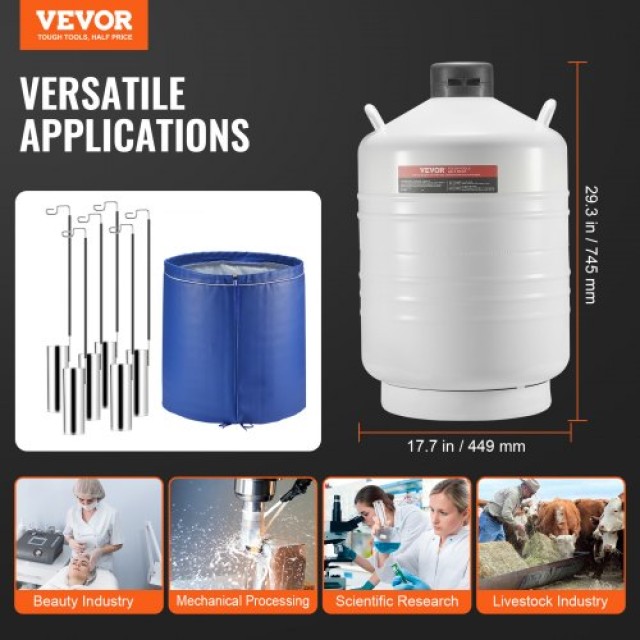 Δοχείο Υγρού Αζώτου VEVOR 30L με 6 Κανίστρες  CZXYDG30L000QLL0HV0