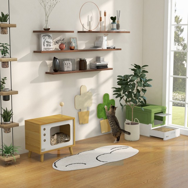 PawHut Κλειστή Λεκάνη Γάτας με Διαστάσεις 47.5x35.5x36.7cm, Πράσινο...