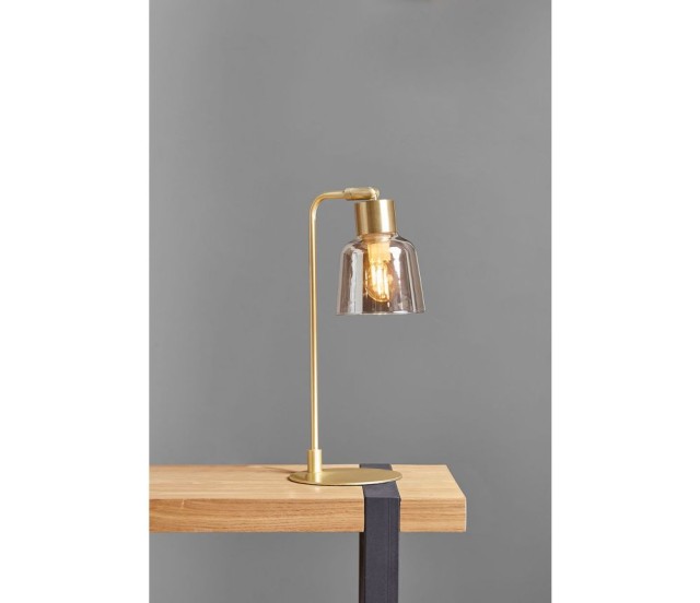 Ostaria Λάμπα μεταλλική και γυάλινη Lola χρυσή E14 40w 150cm -33045
