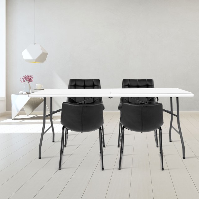 Costway Μεγάλο και Συμπαγές Πτυσσόμενο Τραπέζι 180x75x74cm NP10264