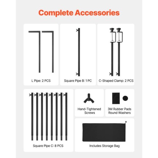 VEVOR Ρυθμιζόμενο Σταντ Τραπεζιού 28-98 ιντσών με Σφιγκτήρα Διακόσμ...