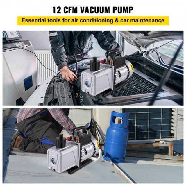 Διπλής Σκηνής Αντλία Κενού VEVOR 12CFM 340 L/min 1/4  12CFM1HPSJZKB0001V2