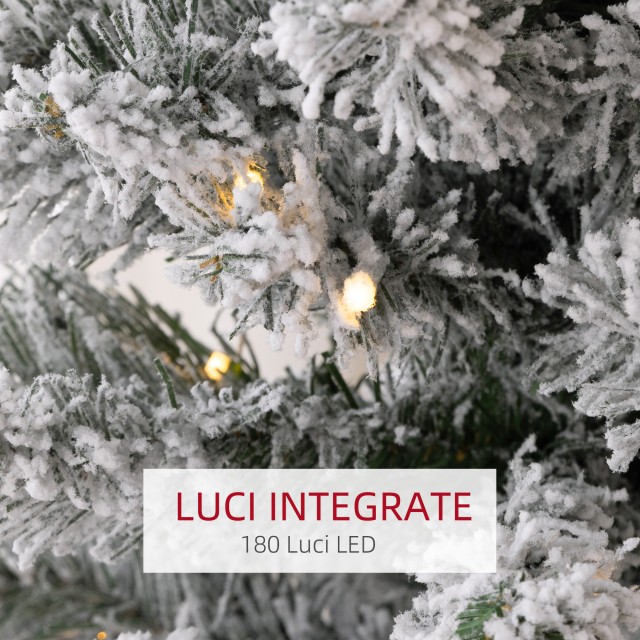 HOMCOM Χριστουγεννιάτικο Δέντρο με Χιόνι με 405 Κλαδιά και Λευκά LE... HOMCOM Χριστουγεννιάτικο Δέντρο με Χιόνι με 405 Κλαδιά και Λευκά LE...