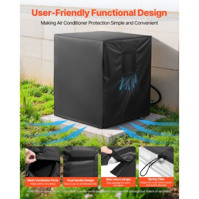 VEVOR Κάλυμμα Αir Conditioner Τριπλής Στρώσης 762x762x810 mm Αδιάβρ...