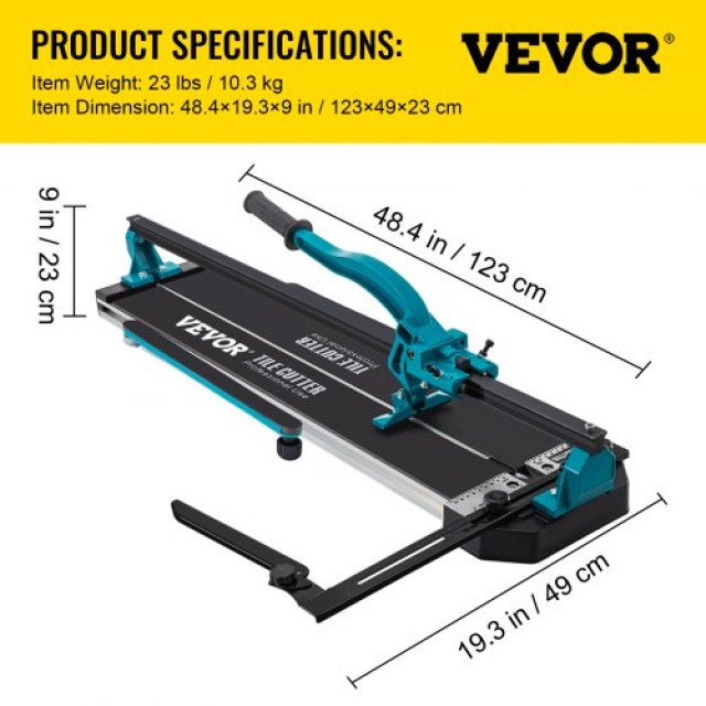 VEVOR Κόφτης Πλακιδίων 100cm με Οδηγό Λέιζερ και Διπλές Βάσεις  CZQGJ1000MMSDDGDZV0