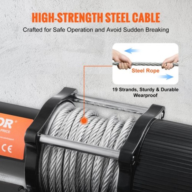 Ηλεκτρικό Βίντσι VEVOR 12V 4500 lb με Ατσάλινο Σχοινί και Ασύρματο Τηλεχειριστήριο  GSSJPGSSYCYCAZZ41V9