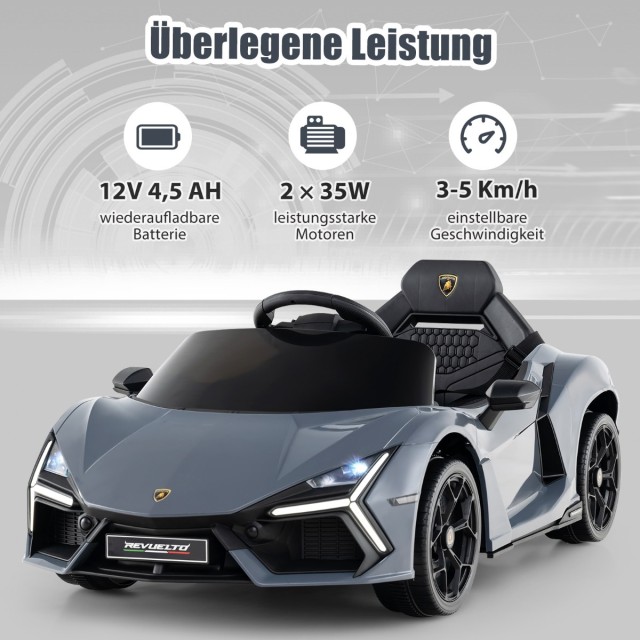 Costway Παιδικό Ηλεκτρικό Αυτοκίνητο Lamborghini Revuelto 12V με LE...