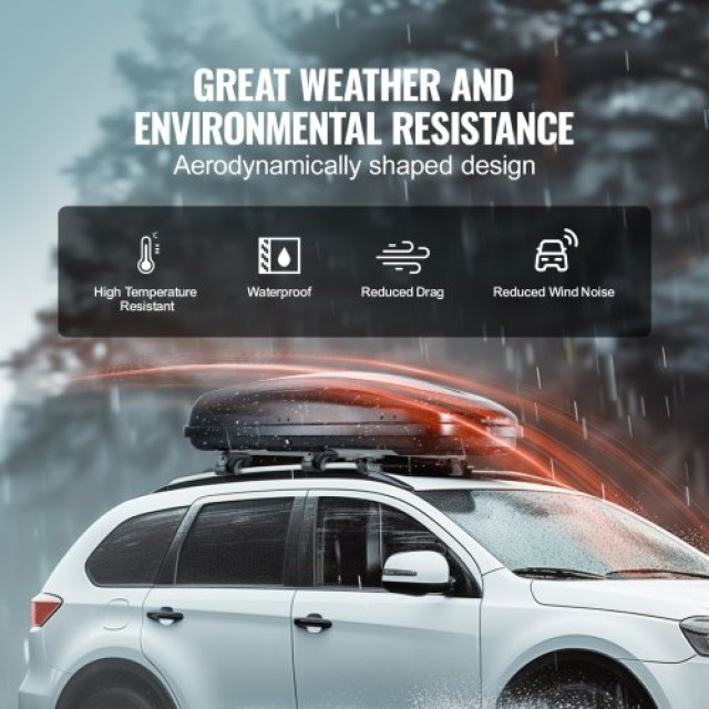 VEVOR Μπαγκαζιέρα Οροφής 8 Κυβικών Ποδιών ABS για SUV & Αυτοκίνητα ...