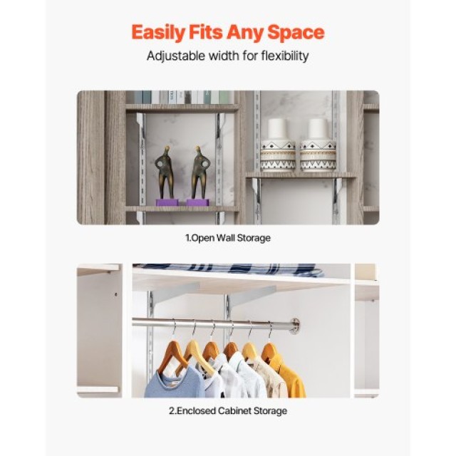 VEVOR Ράφι Ρυθμιζόμενο 39 ιντσών 10 Τεμάχια Ατσάλινο Τοίχου HJGDSCD...