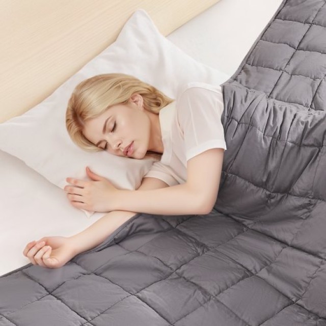 VEVOR Βαρύ Κουβέρτα 25lb 80x87 in King Size 100% Βαμβάκι JZMTMBT25L...