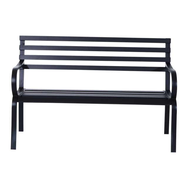 Πάγκος Κήπου Outsunny σε Μαύρο Μεταλλικό 127 x 62 x 82 εκ 84B-010
