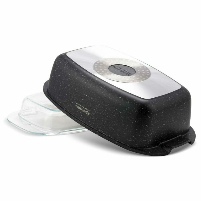 Edenberg  Γάστρα Οβάλ από Χυτό Αλουμίνιο με Γυάλινο Καπάκι 32cm 5.5...