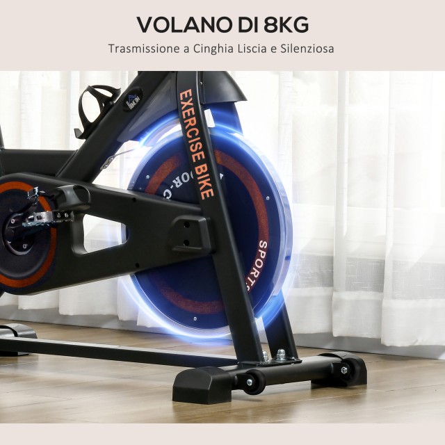 HOMCOM Στατικό Ποδήλατο 103x53x100-114 εκ, Κόκκινο/Μαύρο A90-146V01RD