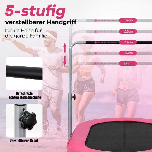 Costway Διπλό Μίνι Τραμπολίνο με Ρυθμιζόμενη Λαβή ρυθμιζόμενη Ύψους...