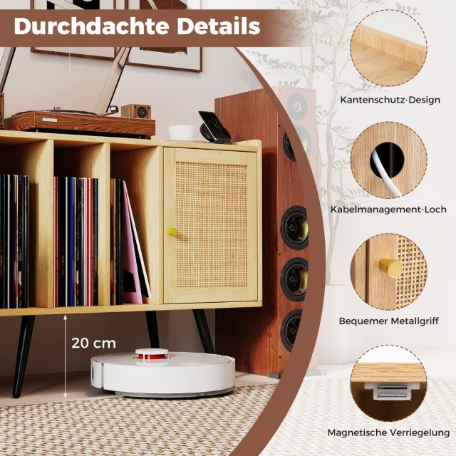 Costway  Σταντ Πικάπ Ρατάν με Σταθμό Φόρτισης και Χωρητικότητα 220 ...