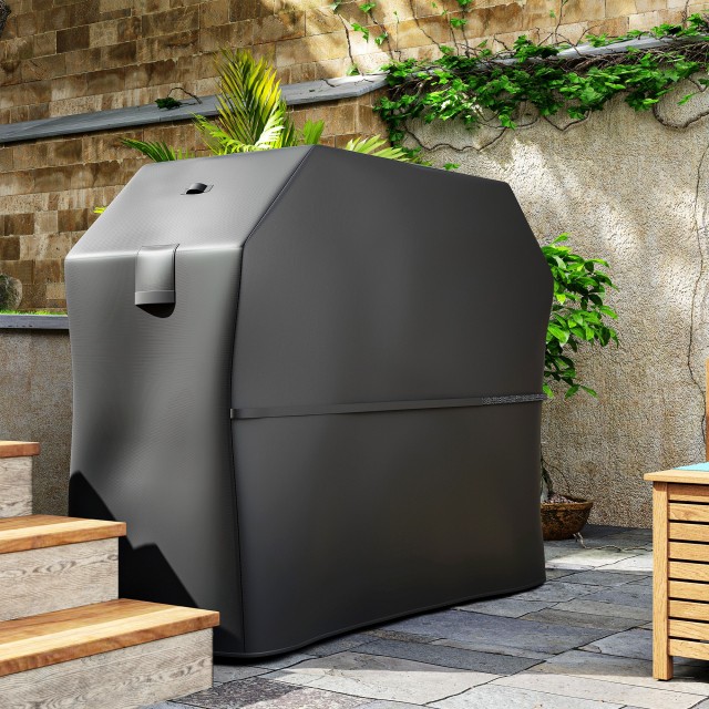 Outsunny Κάλυμμα BBQ Αδιάβροχο 147x61x122 εκ. Μαύρο 84G-845V00BK