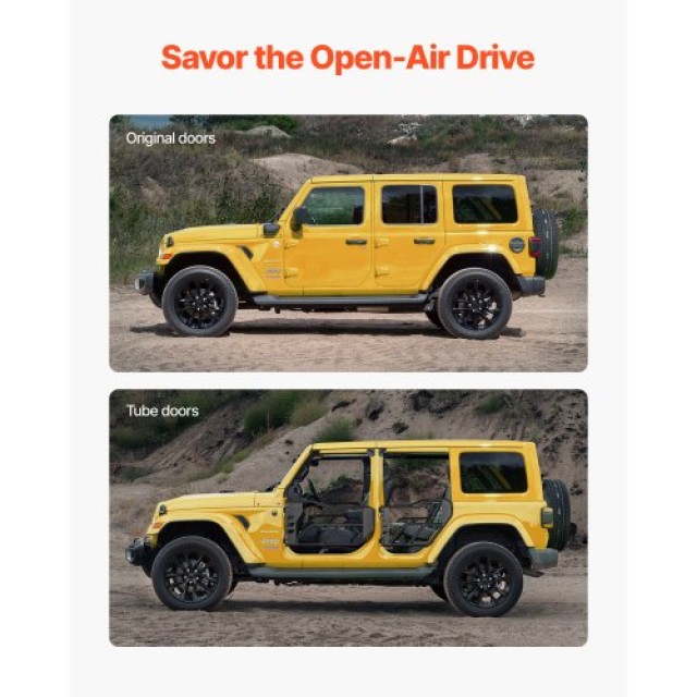 VEVOR Τετράθυρες Σωληνωτές Πόρτες Jeep για Wrangler JK 2007-2018 JPCGM4M0718JCFINCV0