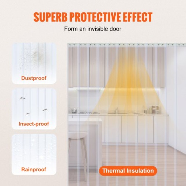 Διαφανής Πόρτα PVC VEVOR 150 x 8 για Ψυγεία/Καταψύκτες  JPVC150X81P...