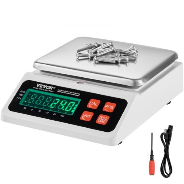 Βιομηχανική Ζυγαριά Αρίθμησης VEVOR, 10 kg x 0.1 g, Ψηφιακή Ζυγαριά...
