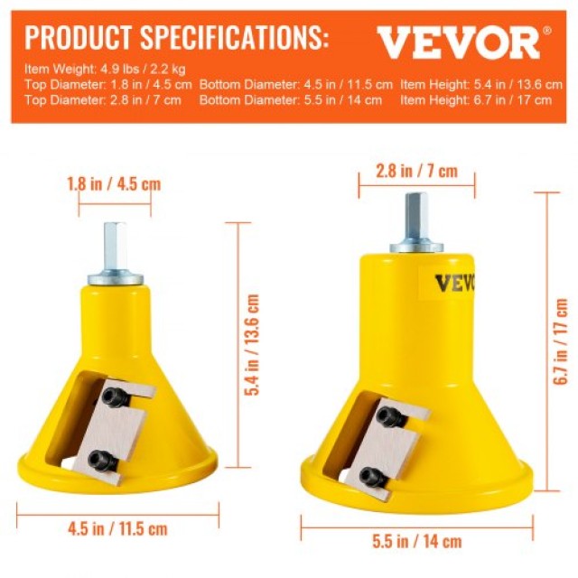 VEVOR Κοπτικό Καρφιών 1 & 2, Διπλές Λεπίδες, Αλουμίνιο & Χάλυβας, Εργαλείο DIY για Έπιπλα από Κορμούς  KSZYCHYCZDB12HJAIV0