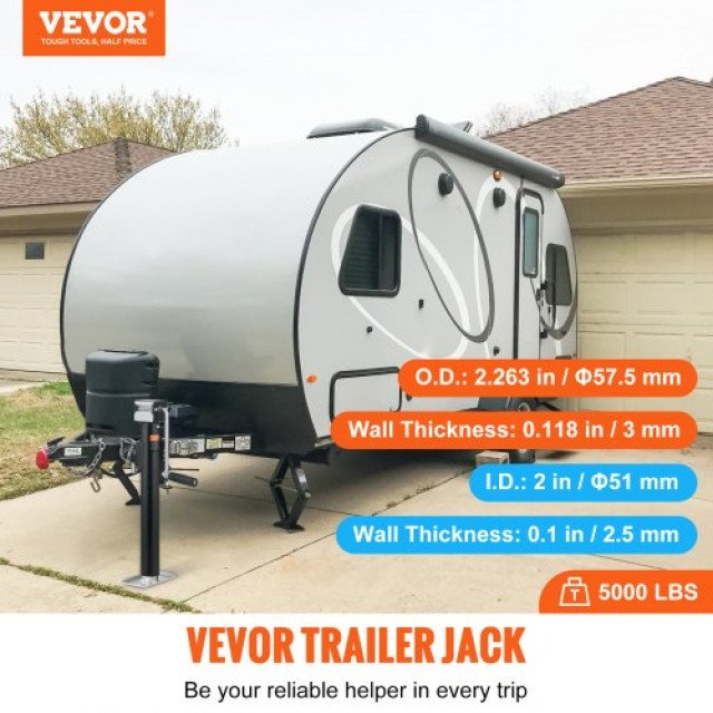 VEVOR Υποδοχή Τρέιλερ 5000 lb για RV, Άλογα, Σκάφη  GJSTCQ5000LBSUBX1V0
