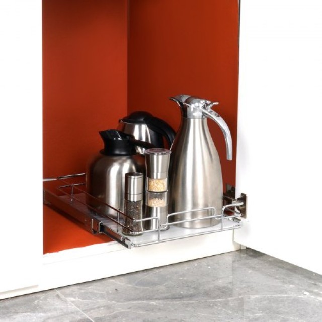 VEVOR 30x43cm Συρόμενος Οργανωτής Ντουλαπιού, Χρωμιωμένο Ατσάλι, για Κουζίνα & Μπάνιο  HGSLLHGSJXYC1UDZFV0