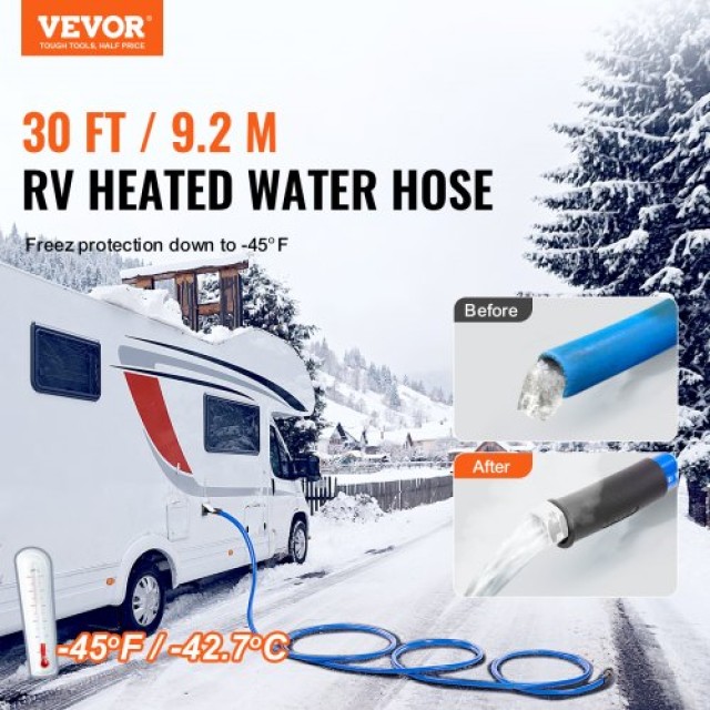 VEVOR 9m Θερμαινόμενος Σωλήνας Νερού για RV -45℉ Αντιψυκτικός Πόσιμ...