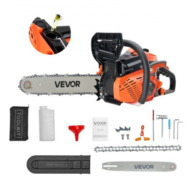 VEVOR Αλυσοπρίονο Βενζίνης 40cc 1.8 HP 14 ιντσών για Κοπή Ξύλου RQL...