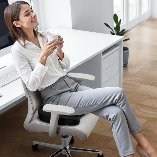 VEVOR Μαξιλάρι Καθίσματος Memory Foam για Ανακούφιση Πίεσης Πλάτης ...