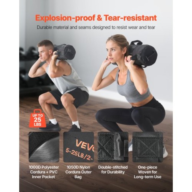 VEVOR Τσάντα Άμμου Γυμναστικής Βαρέως Τύπου για CrossFit και Προπόν...