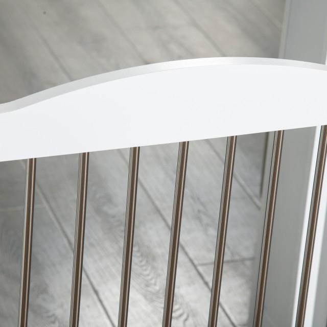 PawHut Πτυσσόμενο Διαχωριστικό Κατοικιδίων 154x30x80 εκ, Λευκό D06-...
