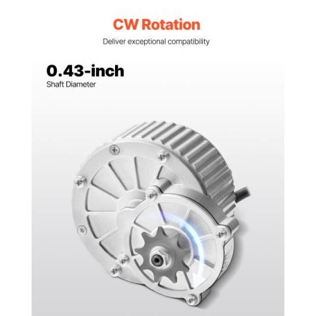 VEVOR Σετ Ηλεκτρικού Κινητήρα 450W με Βούρτσες DC 36V 3000rpm με Ρυθμιστή Ταχύτητας ZLYSDJTJ450WPSXIWV9
