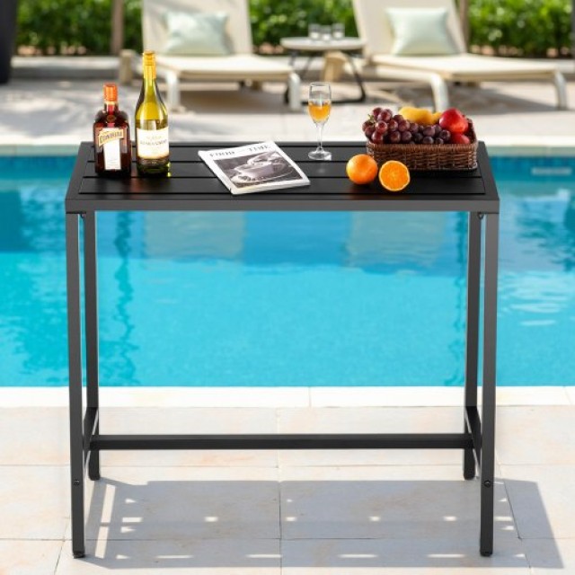 VEVOR Εξωτερικό Τραπέζι Μπαρ 100 x 37.5 cm, Αδιάβροχο & Μεταλλικό Z...