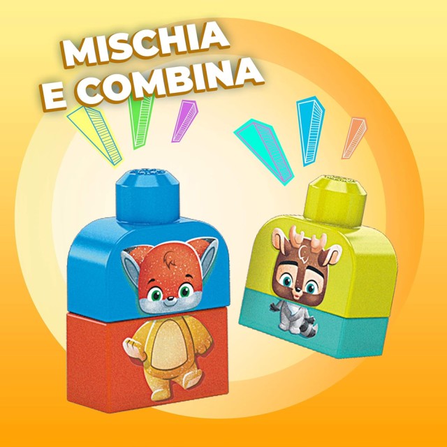 MATTEL  Σετ Ξύλινα Τουβλάκια 70 τμχ Fisher Price Mega Bloks Woodland Friends 02839992