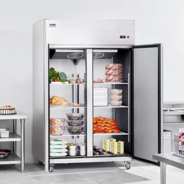 Επαγγελματικό Ψυγείο VEVOR 38.83 Cu.ft, Δίπορτο Ανοξείδωτο με Αυτόματη Απόψυξη  LSSYLJMCLZSMGL73PV2
