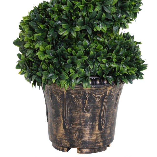 Outsunny Σετ 2 Τεχνητά Φυτά Μπόξου σε Σπείρα για Εσωτερικούς και Εξ... Outsunny Σετ 2 Τεχνητά Φυτά Μπόξου σε Σπείρα για Εσωτερικούς και Εξ...