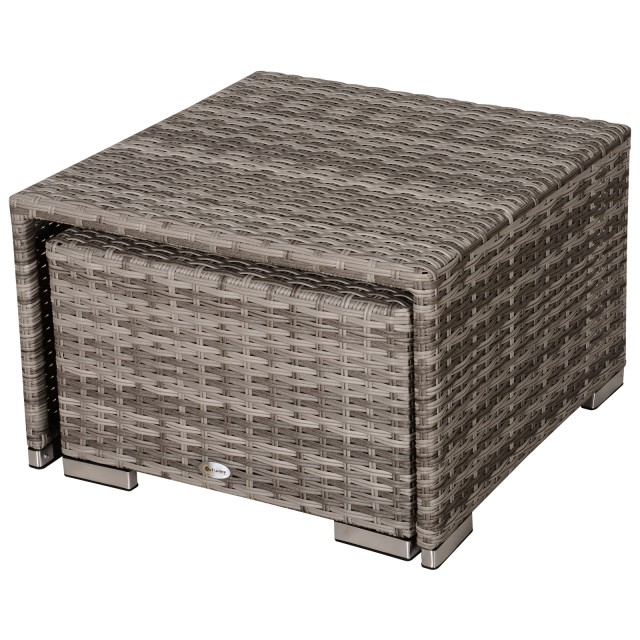 Outsunny Garden Lounge σε PE Rattan 8 τεμαχίων με γκρι δομή αλουμινίου 860-099