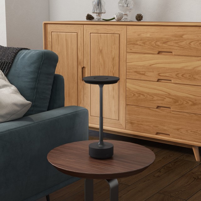 HOMCOM Wireless Lamp Touch LED Light 3 Tones και επαναφορτιζόμενη μπαταρία, Ø13x28,5cm, Μαύρο B31-454V00BK